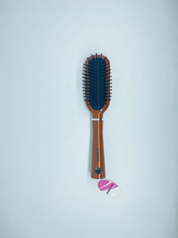 Wooden Rectangle Curved Hair Brush Comb