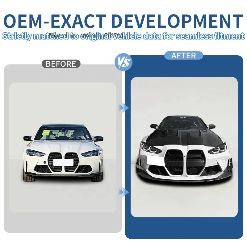 

Alpha-N Style Dry Carbon Fiber Engine Bonnet Facelift for BMW 3 Series M3 G80 4 Series M4 G82 G83 Front Hood Cover