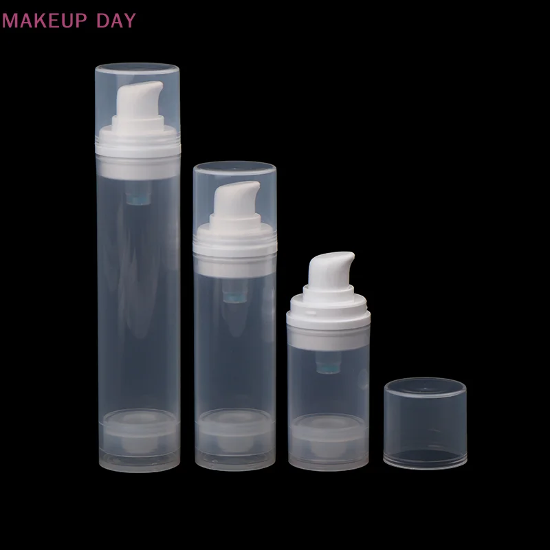 15/30/50Ml Lege Luchtloze Pompflessen Mini Lotion Vacuüm Cosmetische Containers Vrouwen Vormen Reisemulsiefles