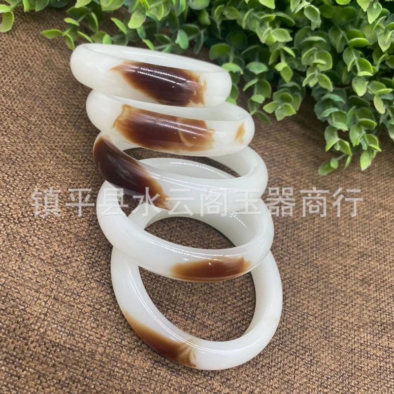 

Wholesale Sugar Yellow Bracelet Charming White Jade Bracelet Jade Bangle Charming Jade Bracelet for Women Outer Mongolia Materia