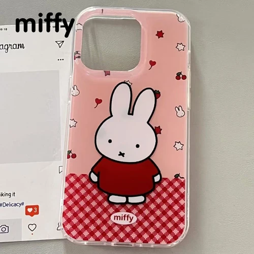 귀여운 미피 올 인클루시브 실리콘 투명 소프트 쉘 낙하 방지 휴대폰 케이스, 크리스마스 장난감, 7, 8, XS, XR, 11, 12, 13, 14, 15/16 프로 맥스  Best5