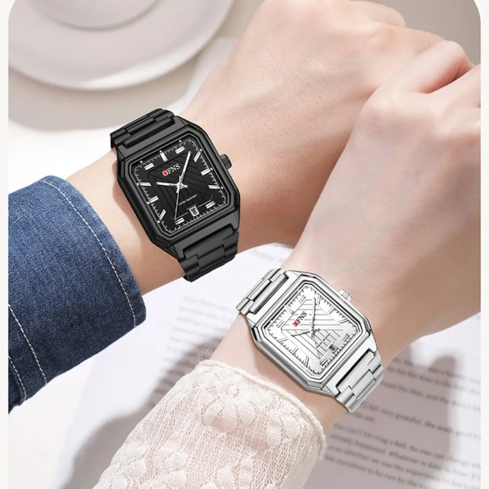 OFNS 1623 Fashion Simple Steel Strip Quartz Women's Watch Waterproof Calendar Exquisite Watches for Women Relogio Feminino Часы