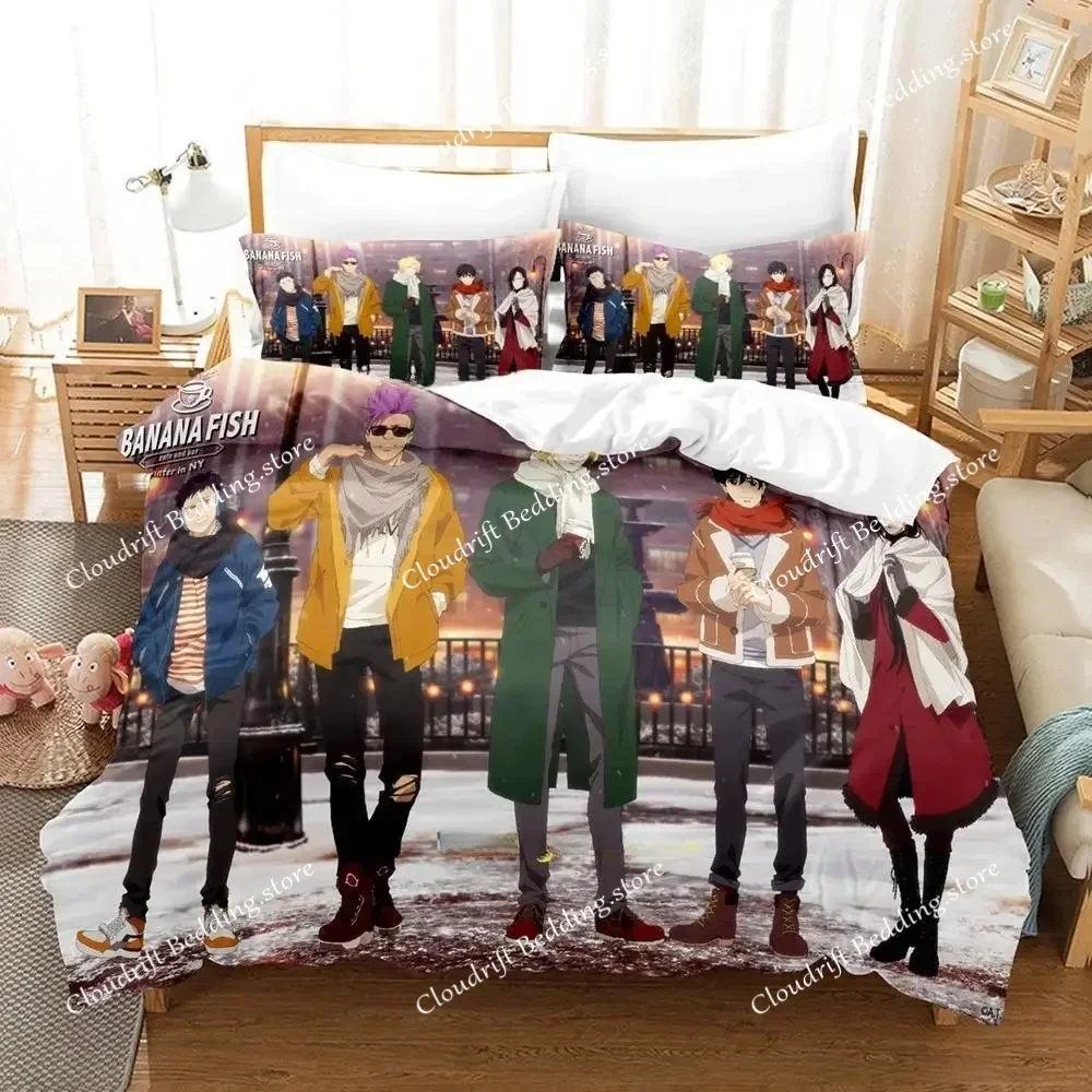 3d Print Anime Banana Fish Bedding Set Single Twin Full Queen King Size Bed Set Adult Kid Bedroom Duvetcover Sets Home Textile02
