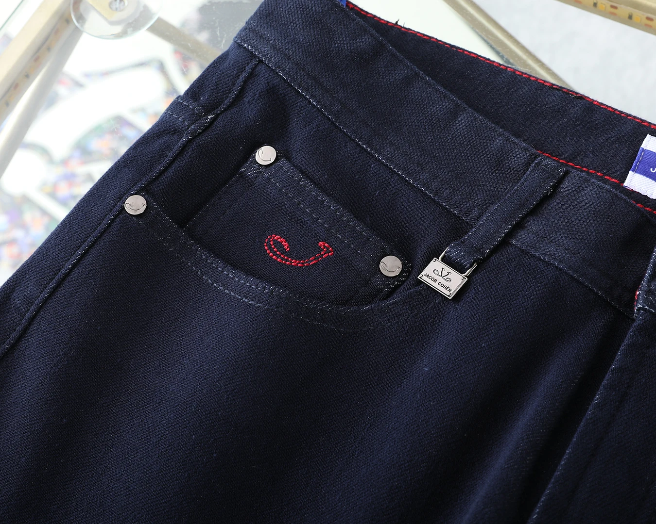 BLSK CPRT Jeans de algodón grueso para hombre 2025 Otoño Invierno nuevo bordado elasticidad cálido comodidad moda recta talla grande 30-42 pantalones