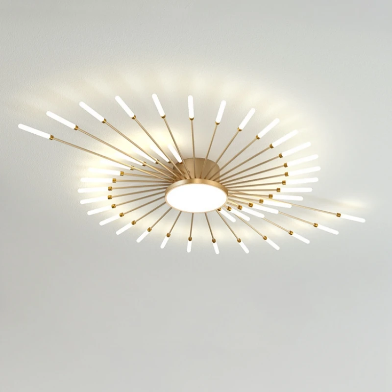 Led Firework Ceiling Light Dimmable For Living Room Bedroom Luster Lamps Luminaire Milk Chandelier Dining Room LED Ceiling Lamp