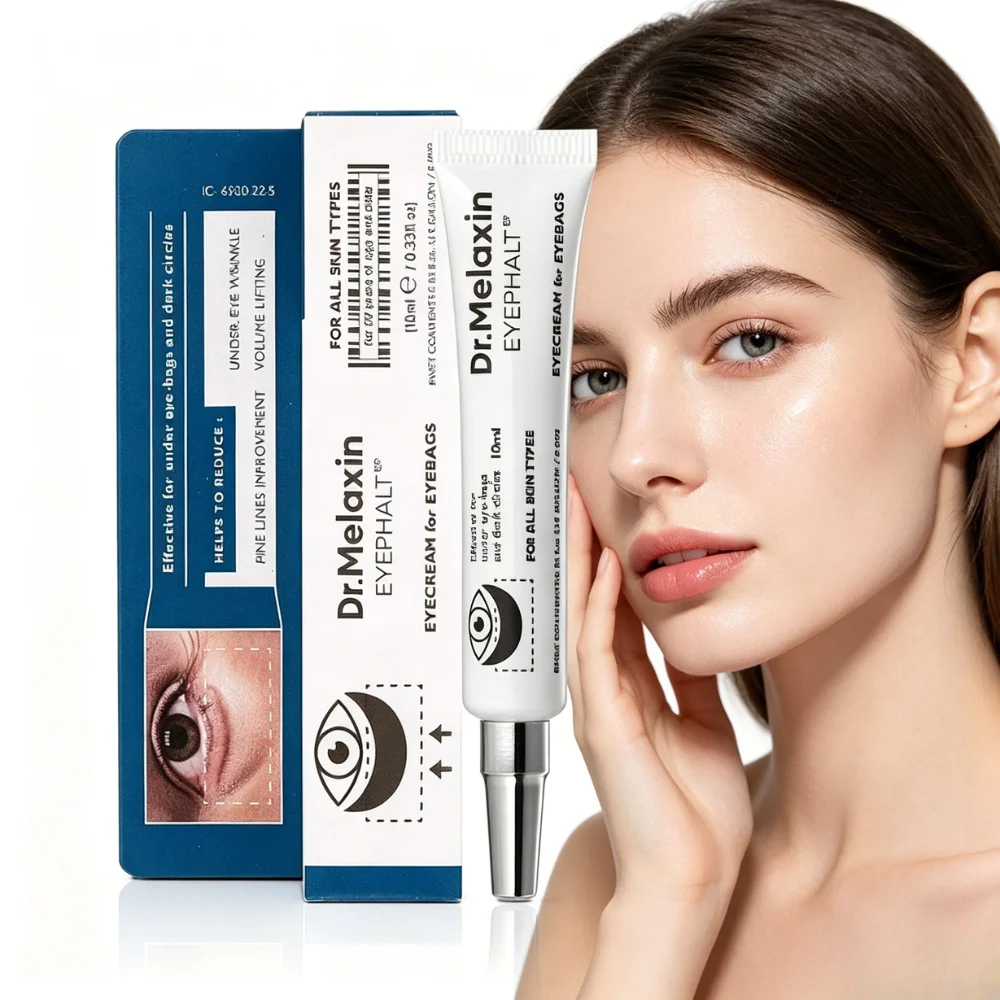 Creme para os olhos firmador e reparador, 10ml, melhora a elasticidade da pele, reduz o inchaço dos olhos, linhas finas e repara áreas dos olhos afundadas de forma natural