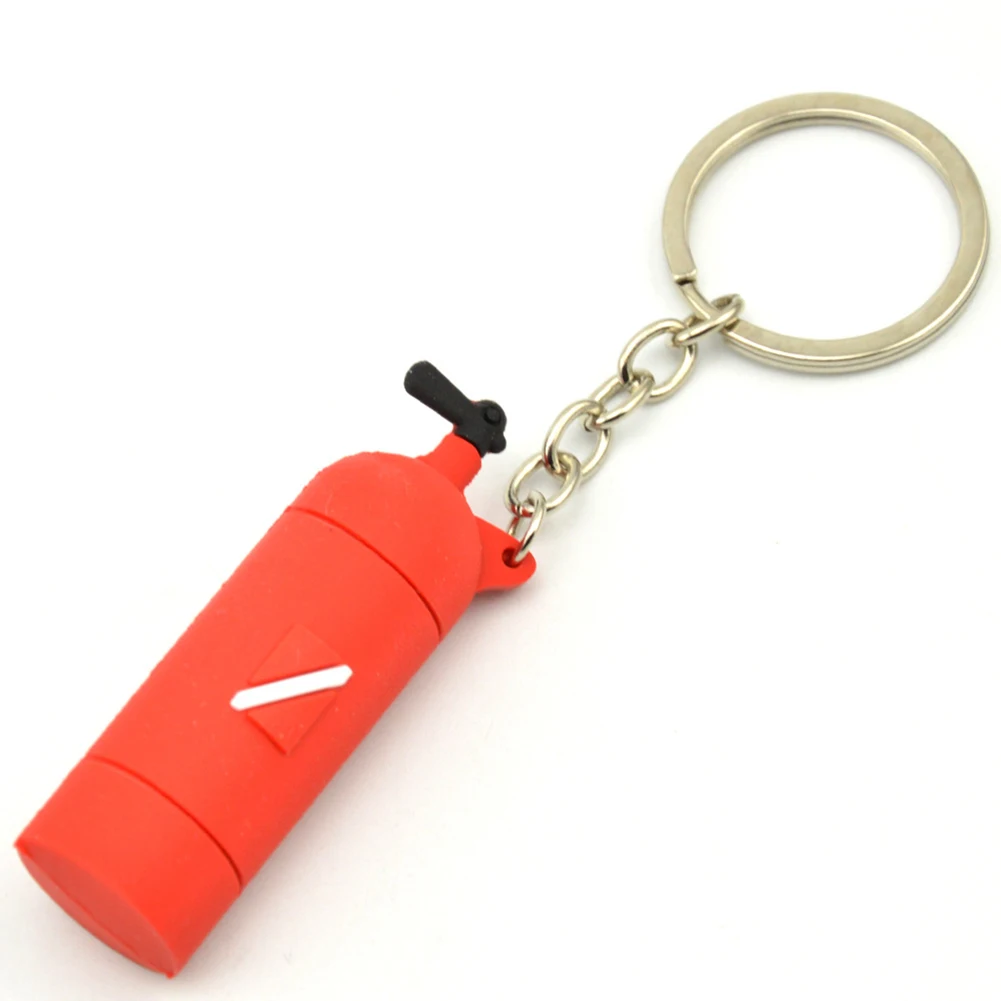 Hot Brandnew Air Tank Keychain Key Ring Diver Diving Gifts 6.5*2*1.8cm Silicone Souvenir For Suba Diving Lover