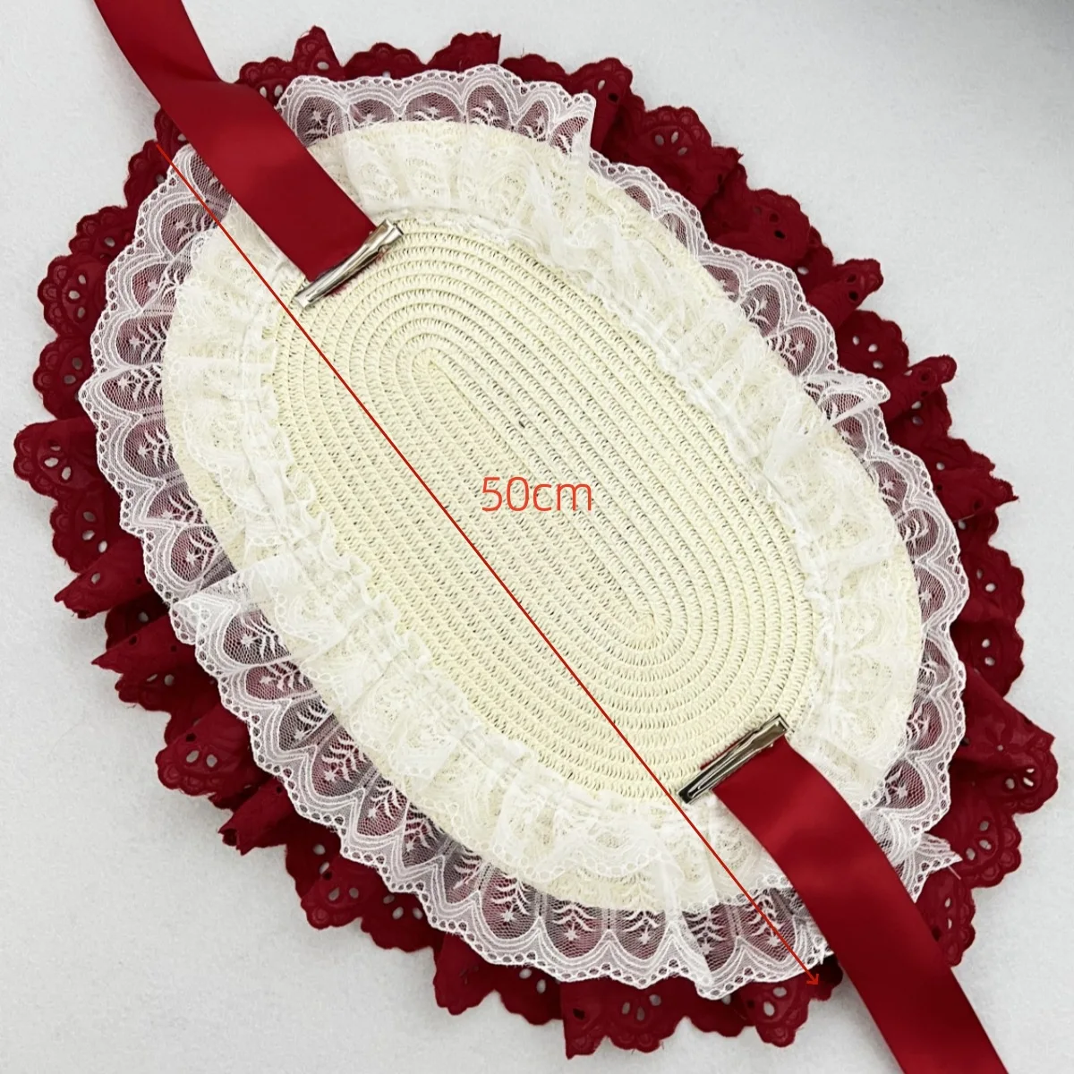 New Original handmade Retro Gothic Lace Bow Hat Lolita Cosplay Dark Bonnet Dress Headpiece Gorgeous Flat Hat