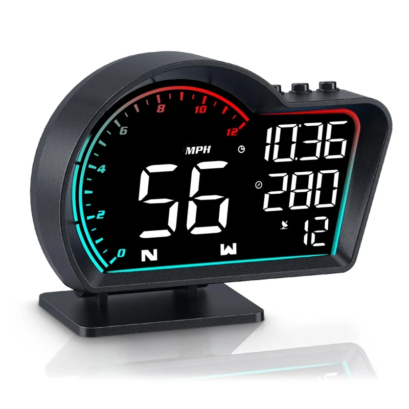 Digital GPS Speedometer Universal Car Accessories Head Up Display With Speed MPH Compass Direction Fatigue Driving Reminder