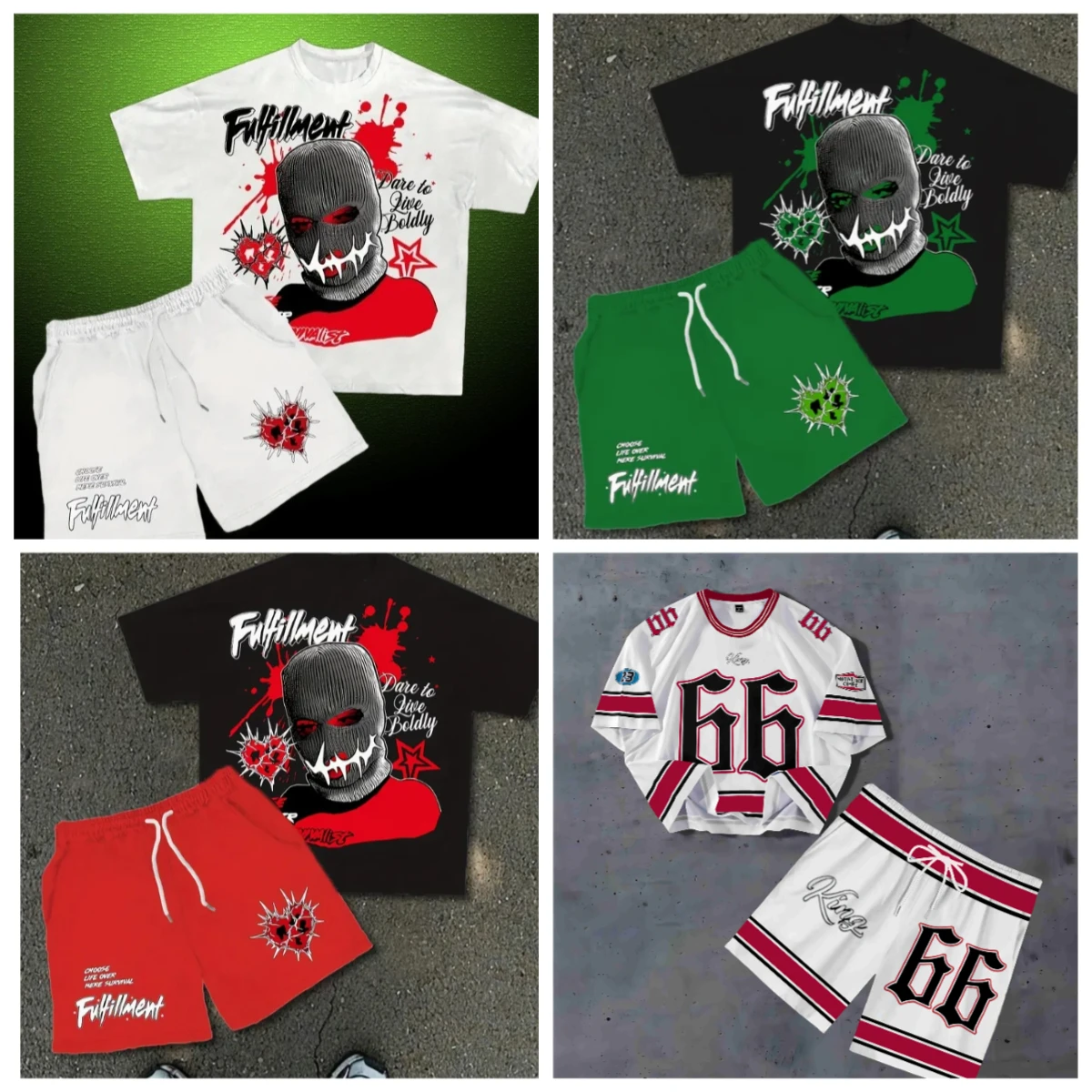 

2025 Summer New casual street fashion youthful and energetic 3D pattern printed soft and comfortable youth set
