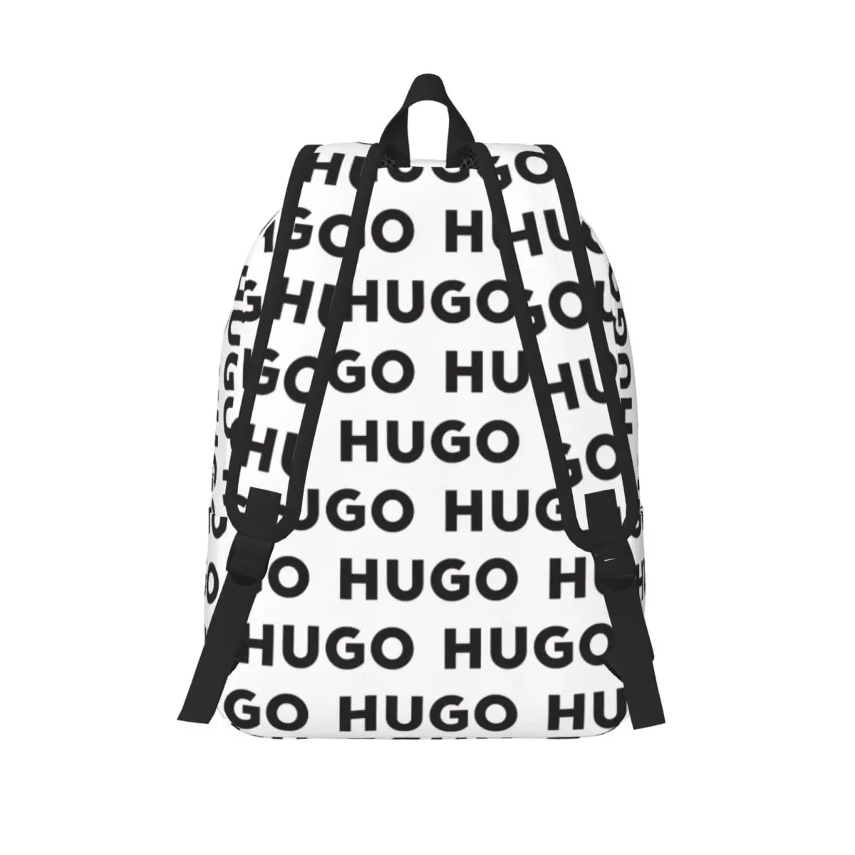 Hugos กระเป๋าเป้สะพายหลัง LOGO huruf คลาสสิกวินเทจกระเป๋าเป้เดินทางปีนเขากีฬานักเรียนสำหรับผู้ชายผู้หญิงกระเป๋าผ้าใบ