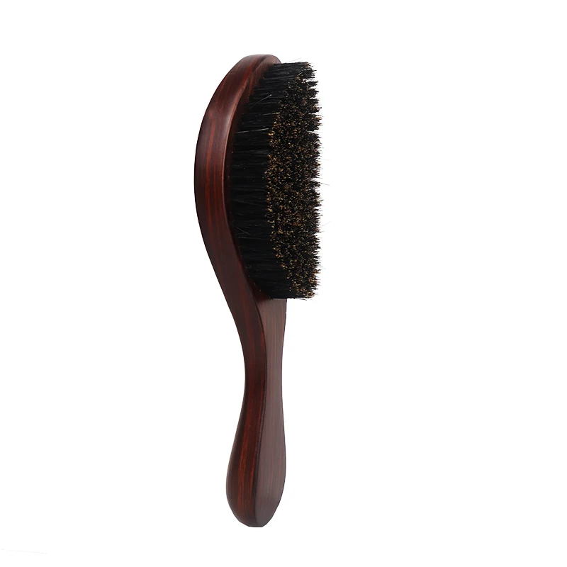 Männer Afro Pro Wave Brush Curve 360 Wave Brush Borsten und Nylon Bart-Styling-Bürste – Detail 8