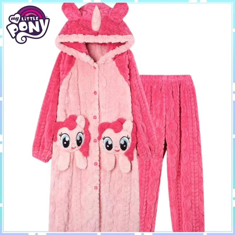 

Мультяшный халат My Little Pony с Пинки Пай, пижама, домашняя одежда, утепленный флисом, набор аниме-товаров, подарок-сюрприз