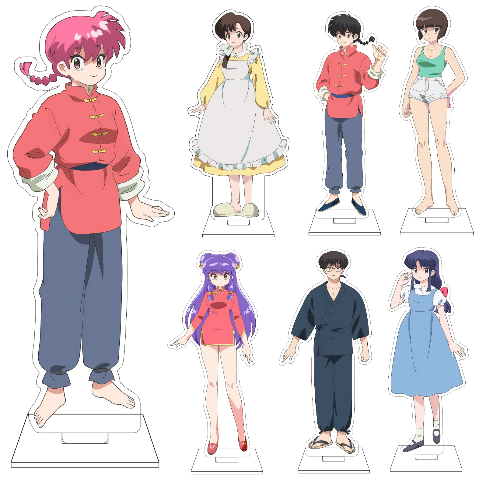 16CM Anime Ranma ½ Cosplay Acryl-Figur Standplatte KasumiTendo Tendō Akane Ranma Ornamente Geschenke