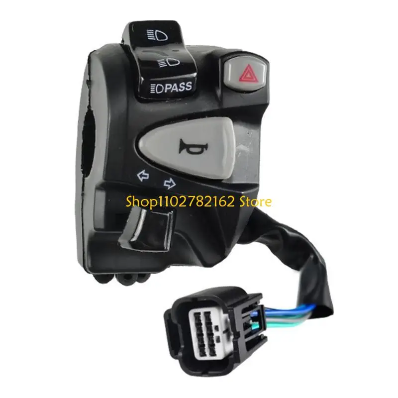 

547B Replacement Horn Turn Switch Motorcycle Handlebar Switch for 150 High/Low Beam Control Button with Wiring