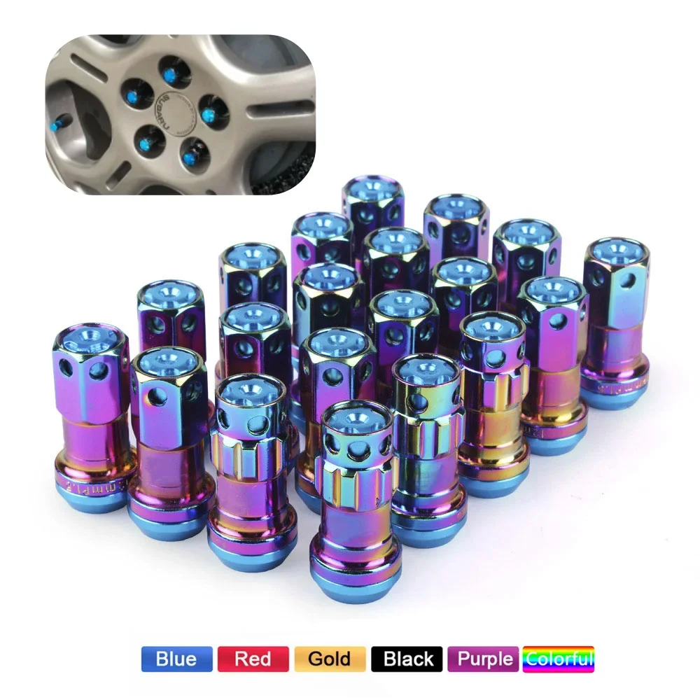 

New R40 Style 44mm Wheel Nuts M12x1.5/1.25 Racing Lug Nuts 20pcs lock racing lug nuts + 2 set security key