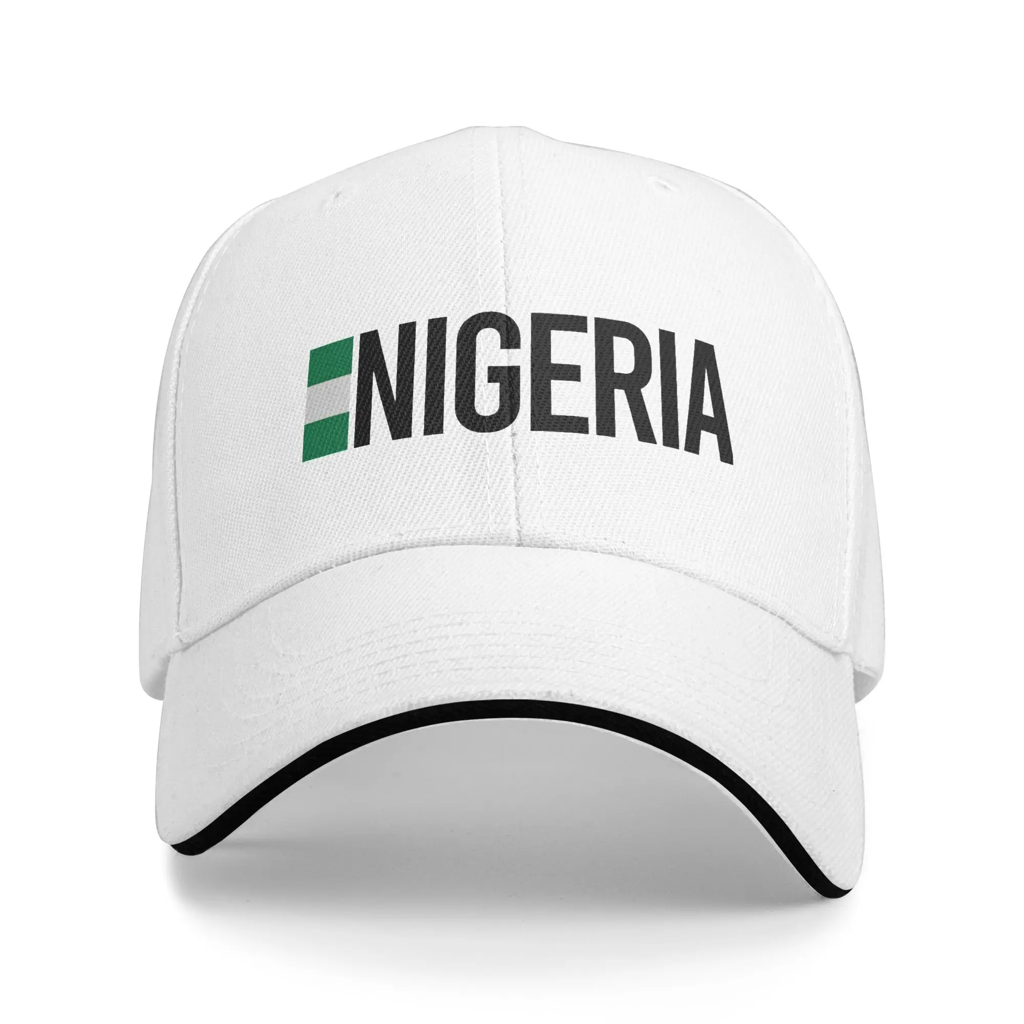 Vintage Nigeria Map Silhouette Casual Baseball Cap Summer Trucker Hat Sun-Proof Snapback Cap Men Women y2k Funny Baseball Caps