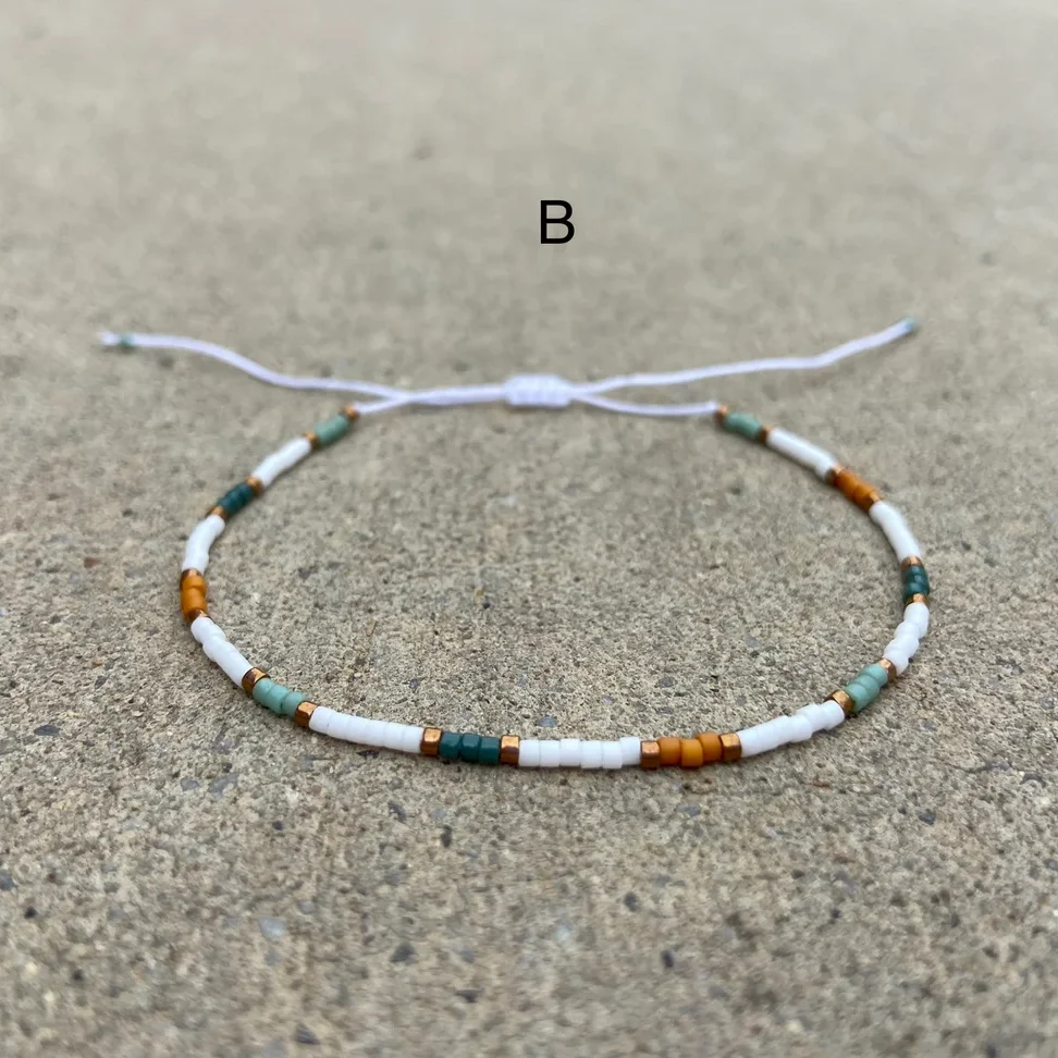 KKBEAD-pulsera Miyuki para Mujer, joyería apilable, pulsera de cuentas Simple y delicada, regalo, Pulseras de la tribu para Mujer de Moda