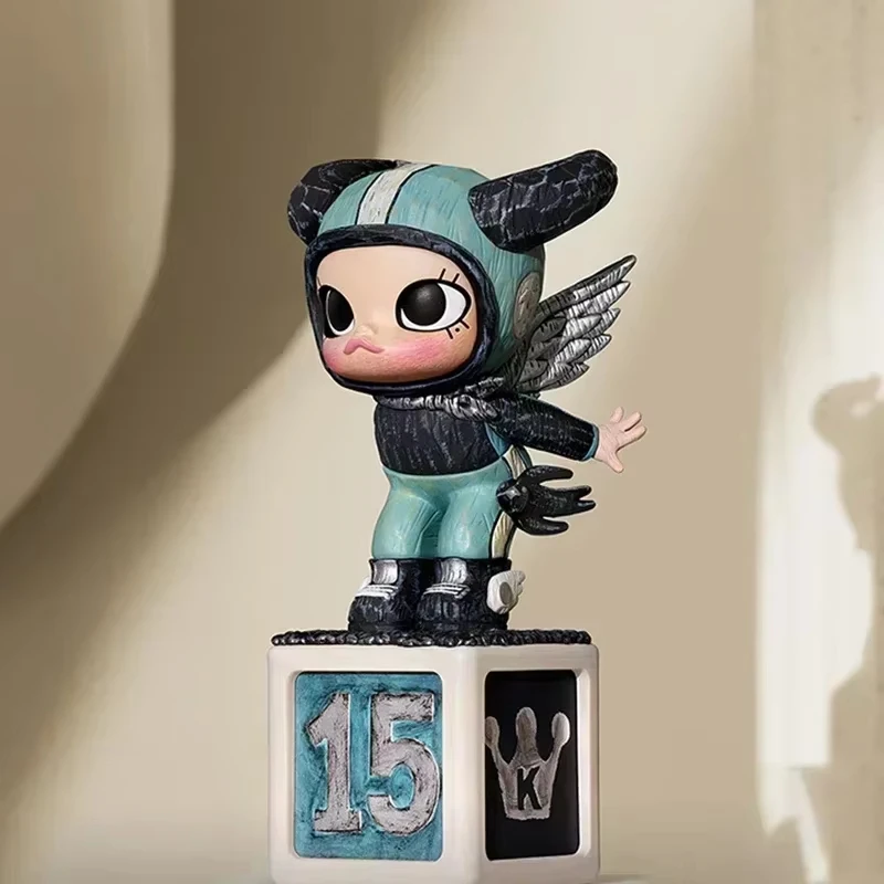 

POP MART MOLLY 2nd Anniversary Retro Series Collectible Statue Blind Box Mystery Cute Anime Doll for Desktop