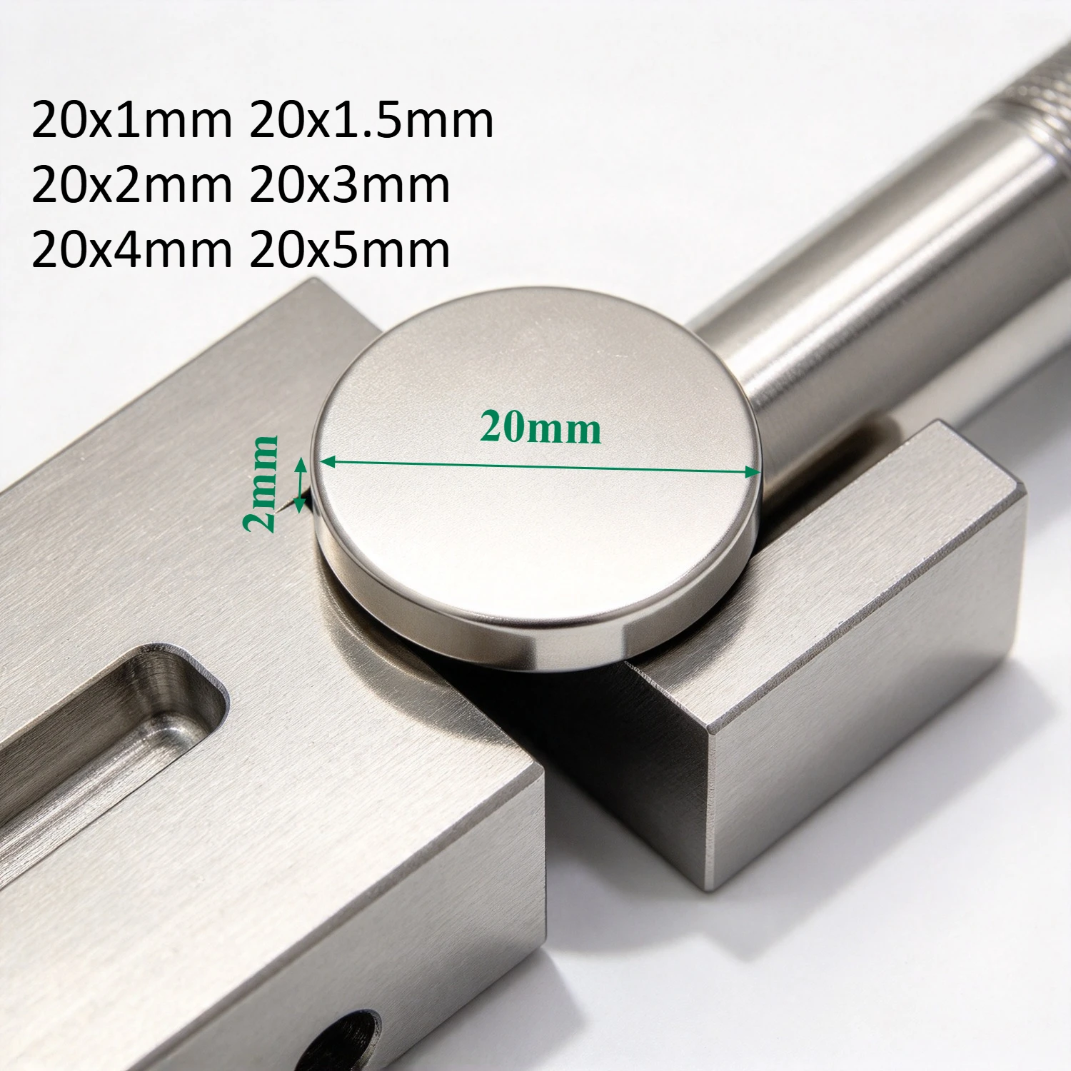 20x1 20x1.5 20x2 20x3 20x4 20x5mm N35 Round Neodymium Magnet Permanent Strong Powerful Magnets for DIY Craft Industrial Projects