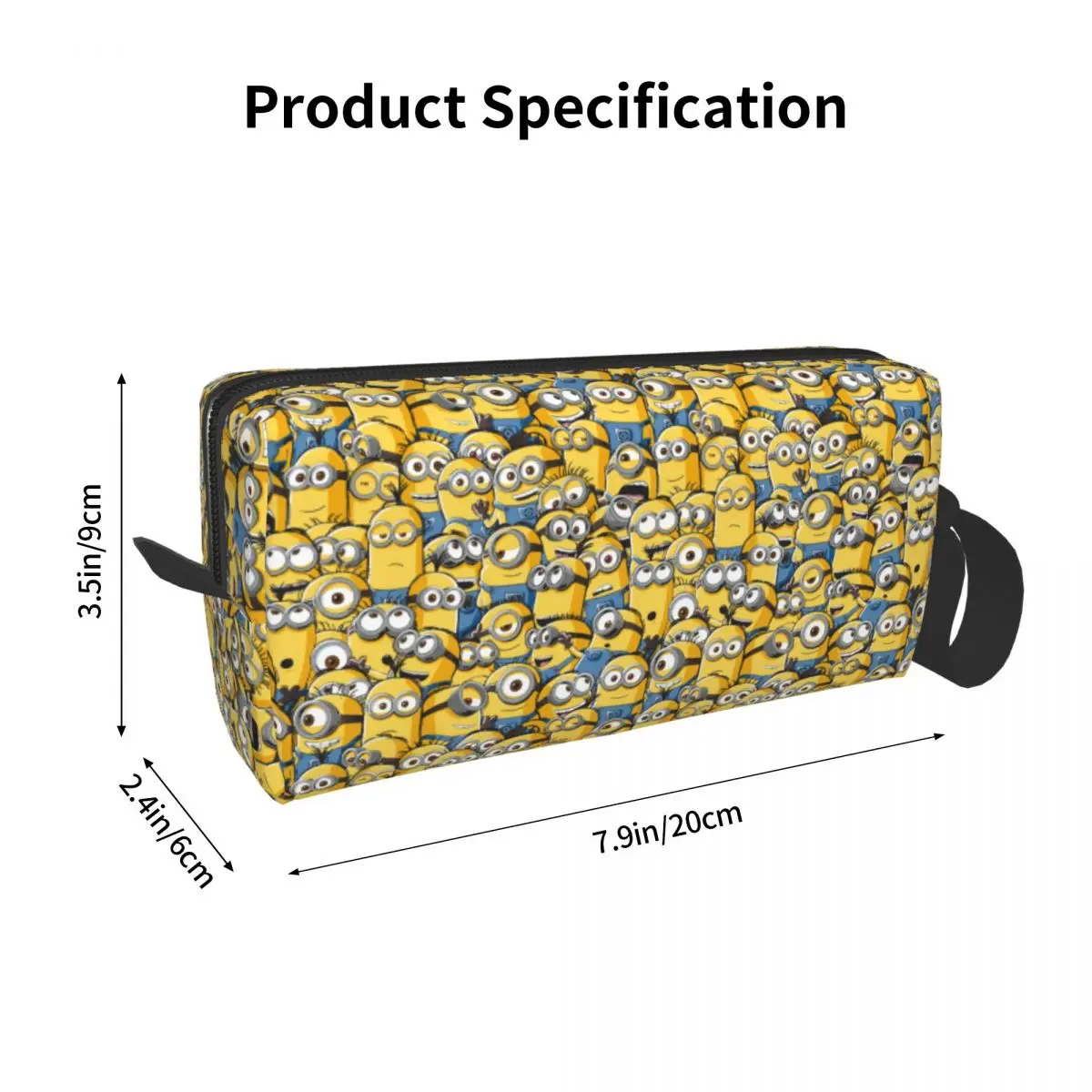 Custom Minions Anime Cosmetic Bag Women Fashion Large Capacity Cartoon Minion Makeup Case Beauty Storage Toiletry Bags