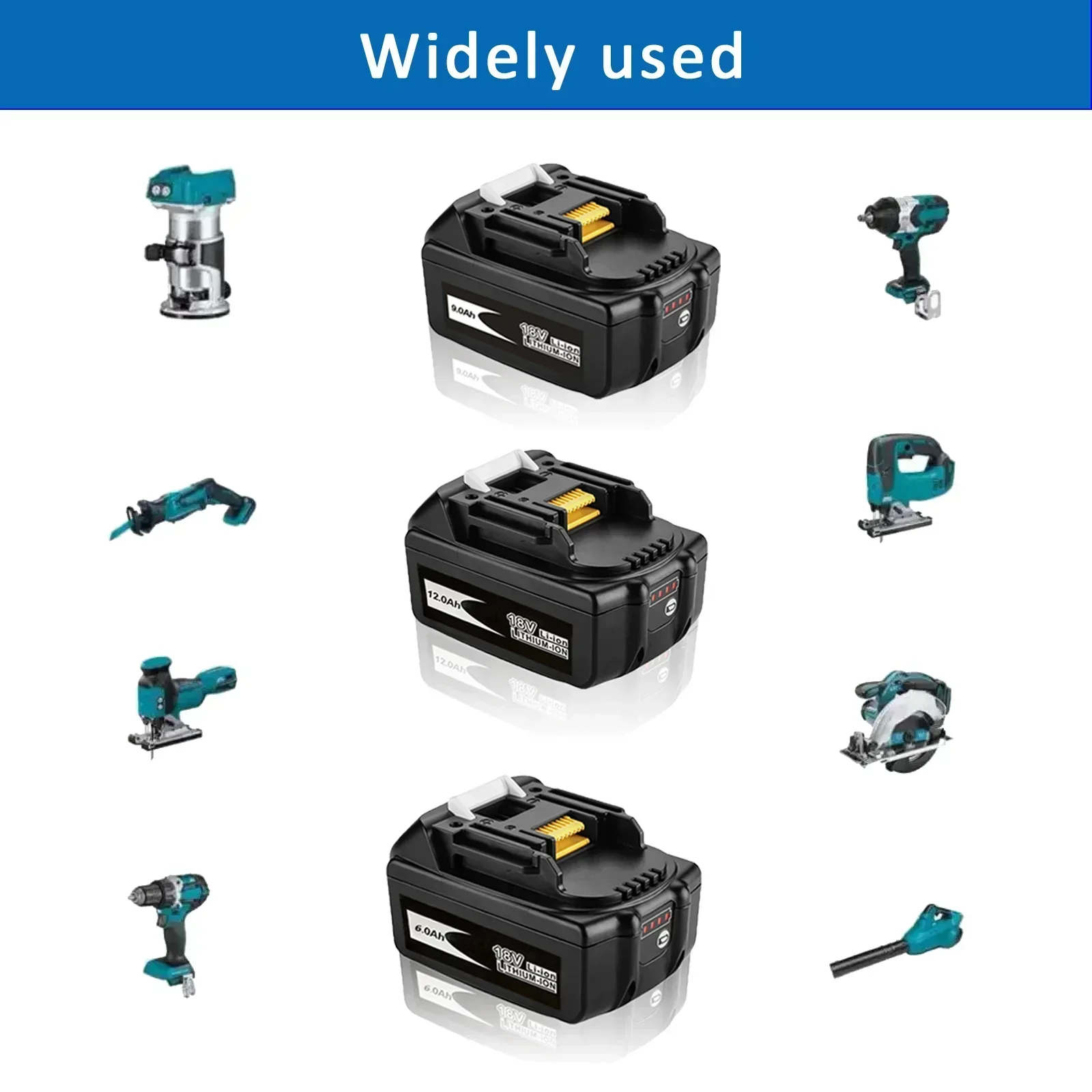 18V 12.0Ah suitable for Makita original lithium ion replacement LXT BL1860B BL1860 BL1850 Makita rechargeable tool battery