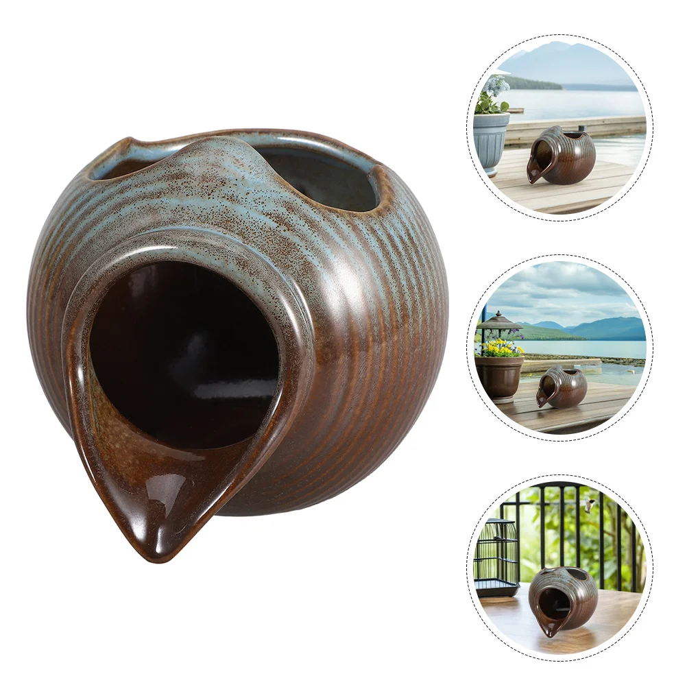 

Ceramic Fountain Landscape Ornament Pot for Water Feature Statue Pond Spitter Decor