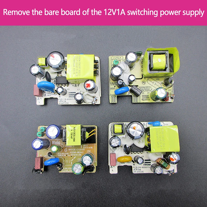 Overcurrent short circuit protection power adapter with built-in bare board module 12V 1A