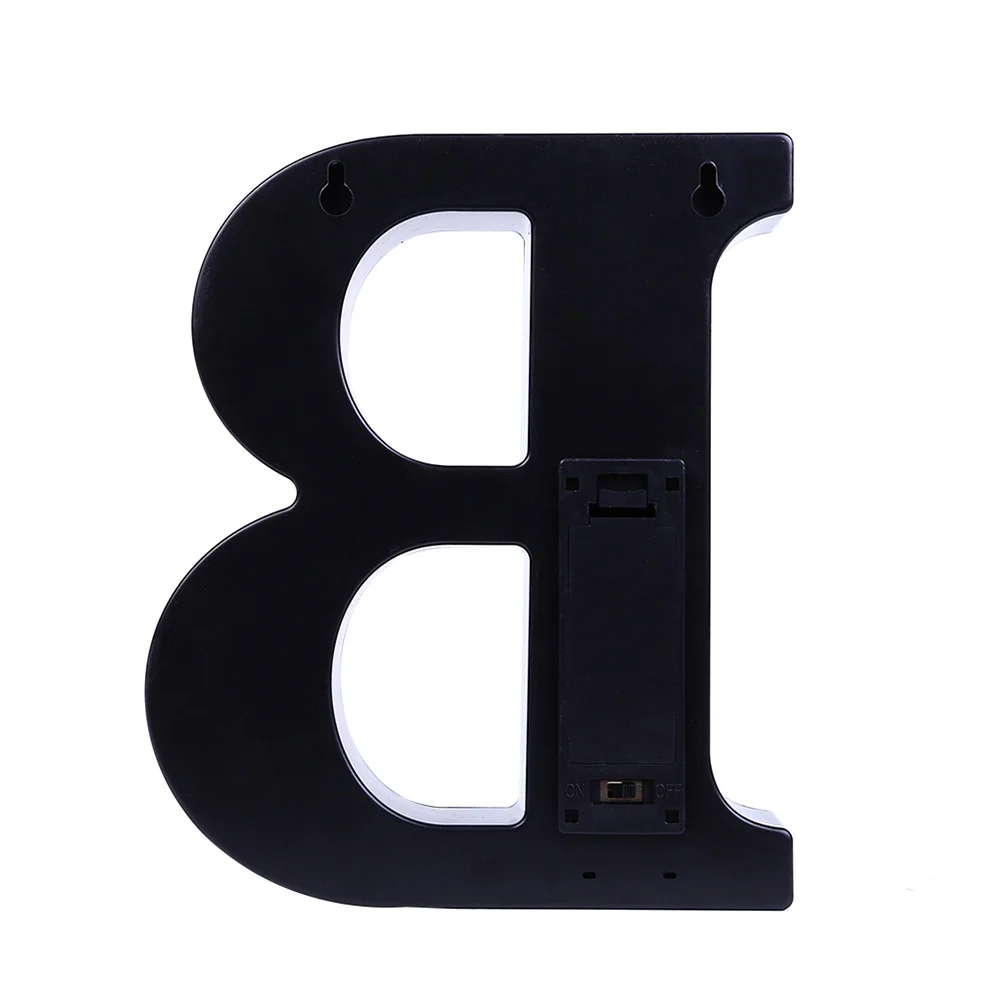 ضوء ليلي على شكل حرف LED لغرفة النوم وحفلات الزفاف وديكور الحائط باللون الأبيض بدون بطاريات، صديق للبيئة