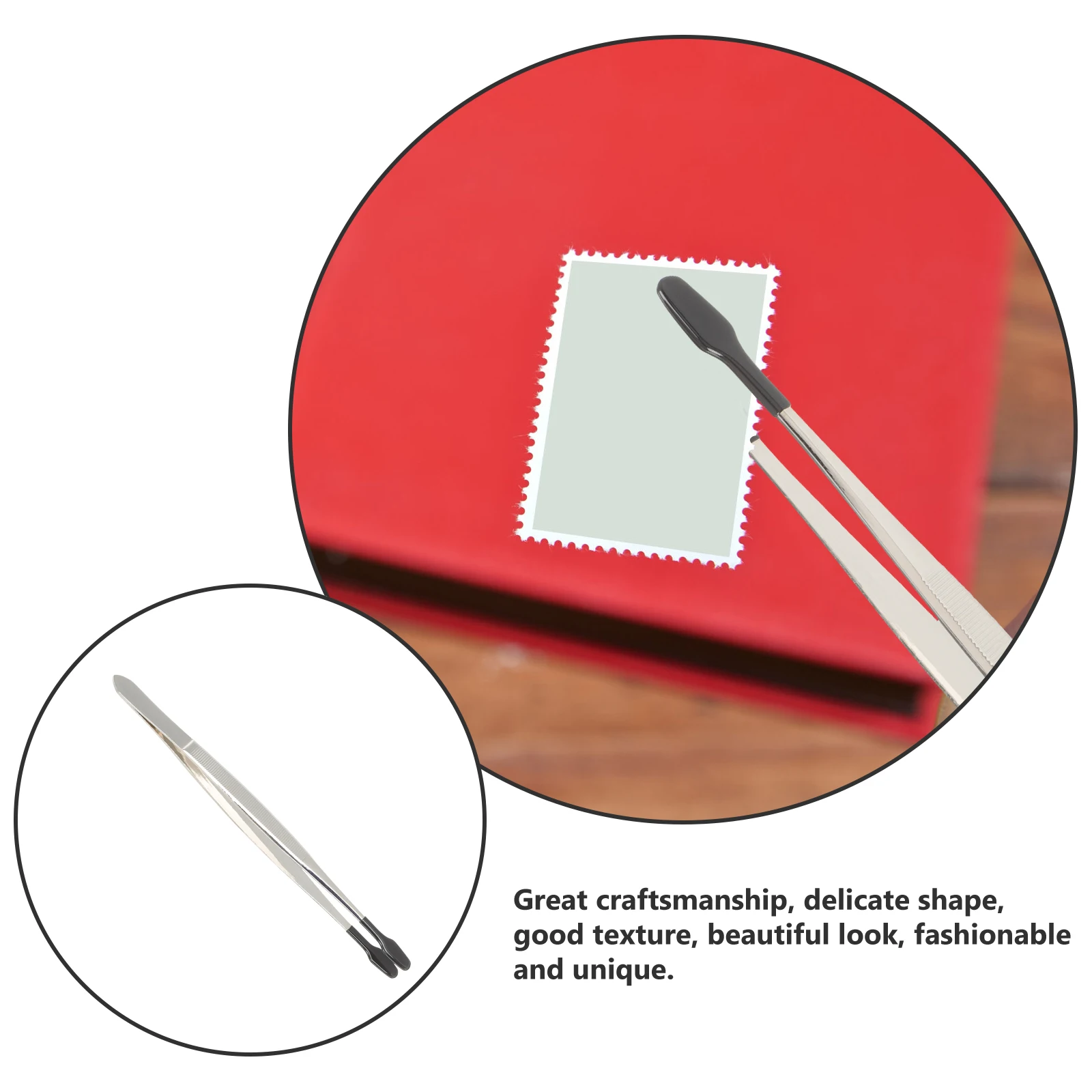 

Rubber Coated Tweezers 15cm Stainless Steel Soft Tip for Jewelry Beads Coins Stamps Crafts Industrial Hand Tools