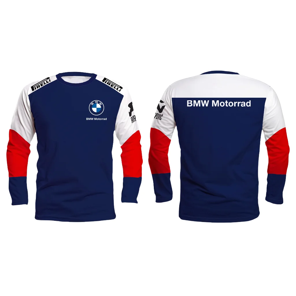 

Футболка BMW, летняя трикотажная мужская футболка с 3d принтом BMW, впитывающая пот, дышащая, быстросохнущая, мото-футболка 2025