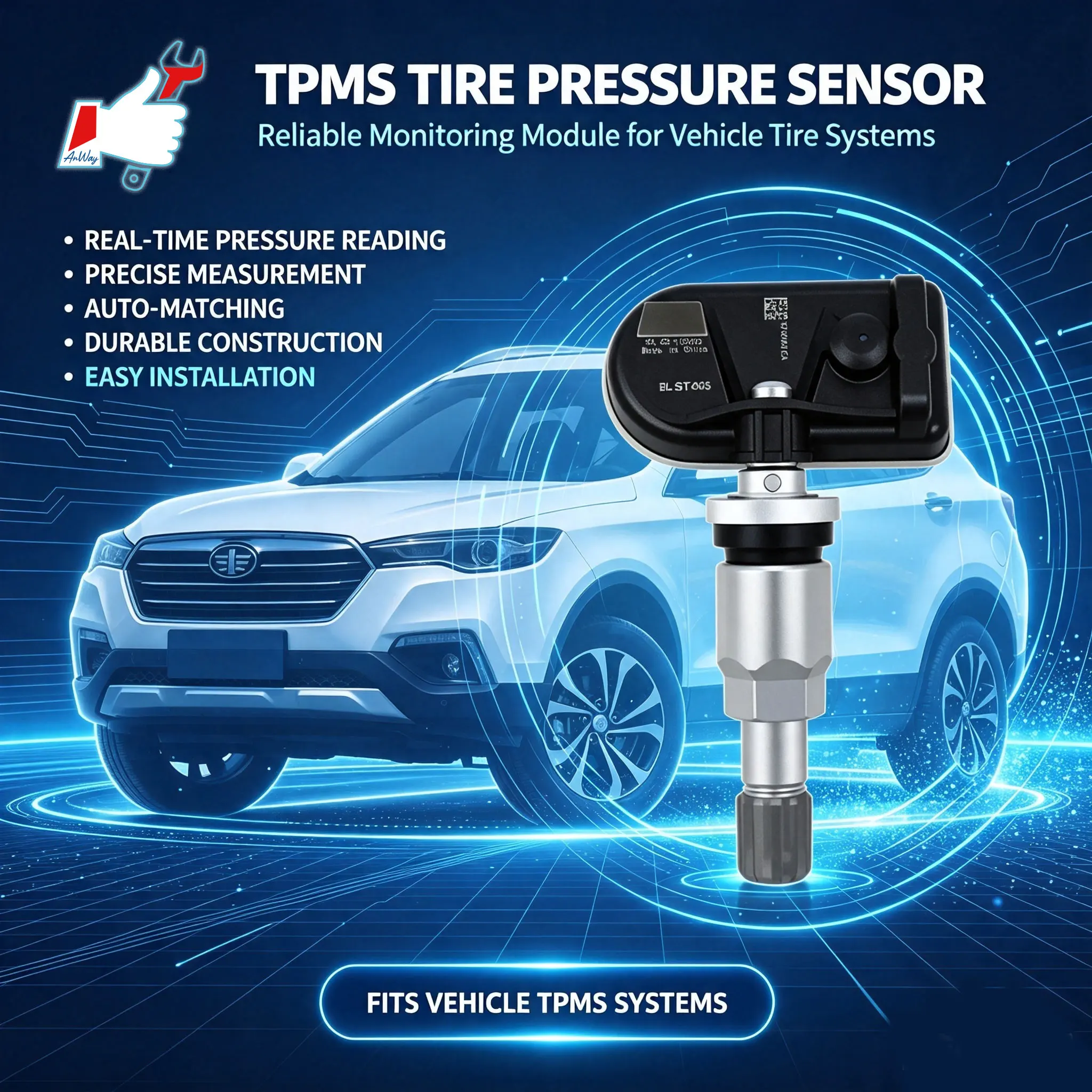 Custom Fit Car Tire Pressure Monitoring Sensor For FAW Besturn X80 X80F 2013-2020 High Accuracy Replacement Tire Pressure Sensor