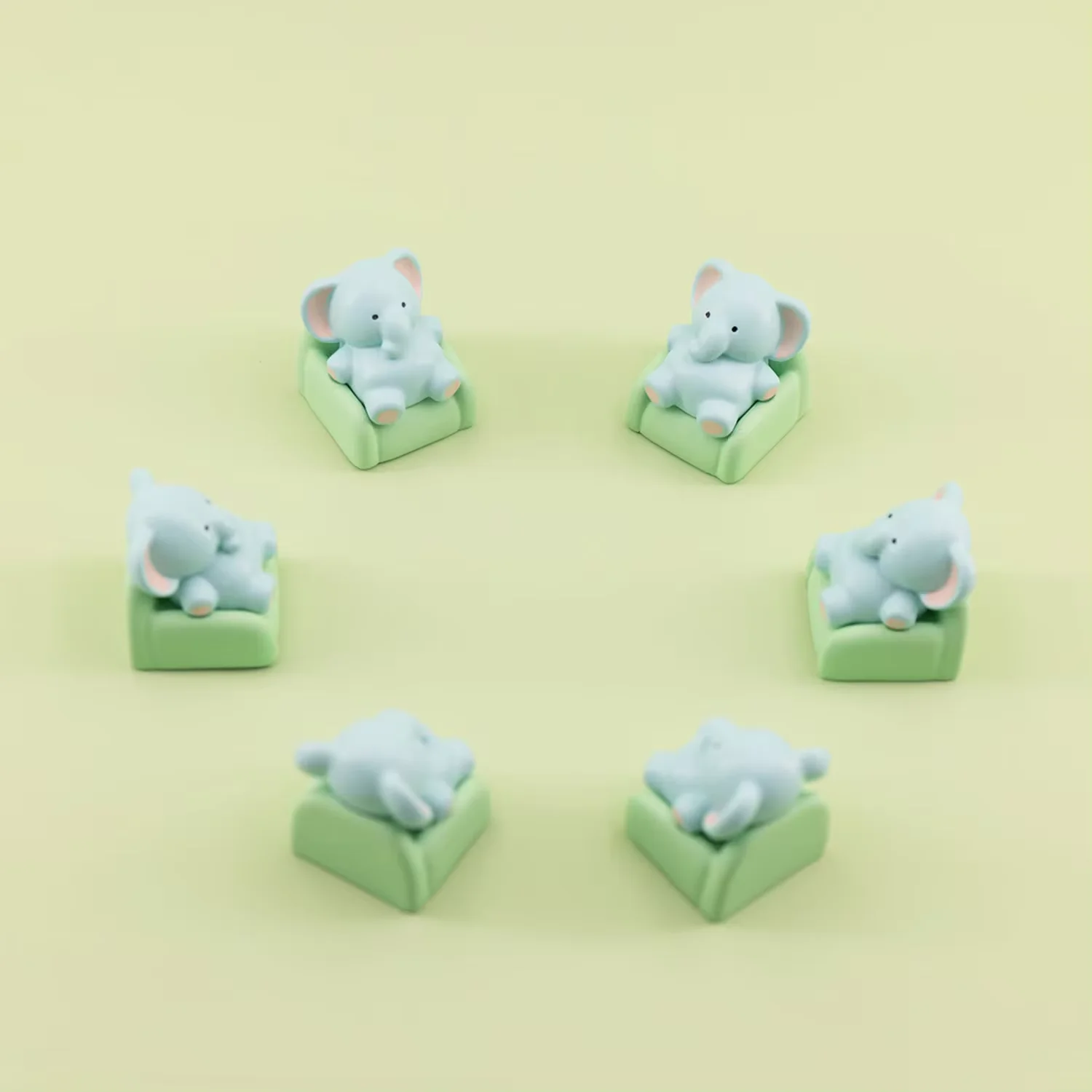 3d Cartoon Keycaps Elephant Resin Diy Custom Keycaps Personalized Cute Key Caps For Cherry Mx Switches Mechanical Keyboard