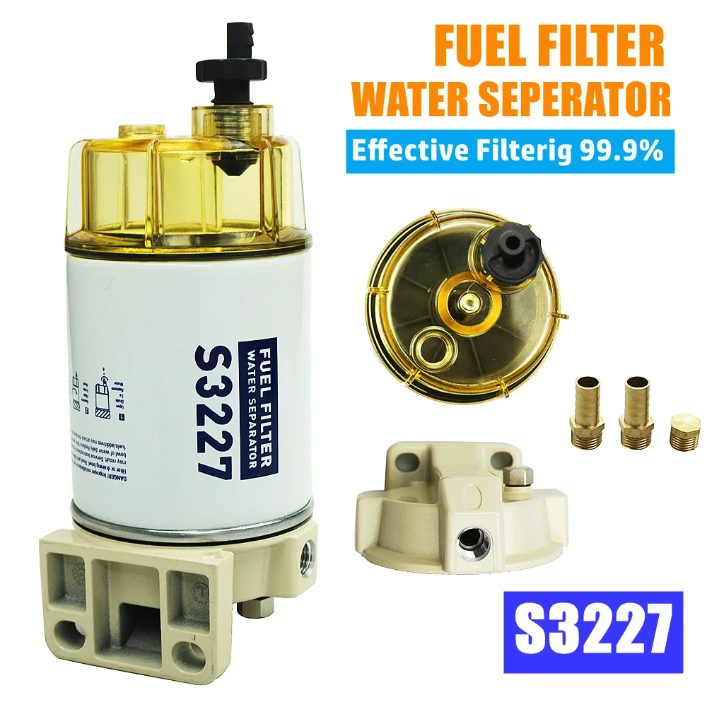 

S3227 Outboard Marine Boat Fuel Filter Assembly Diesel Fuel Water Separator For Racor Marine Engine Boat