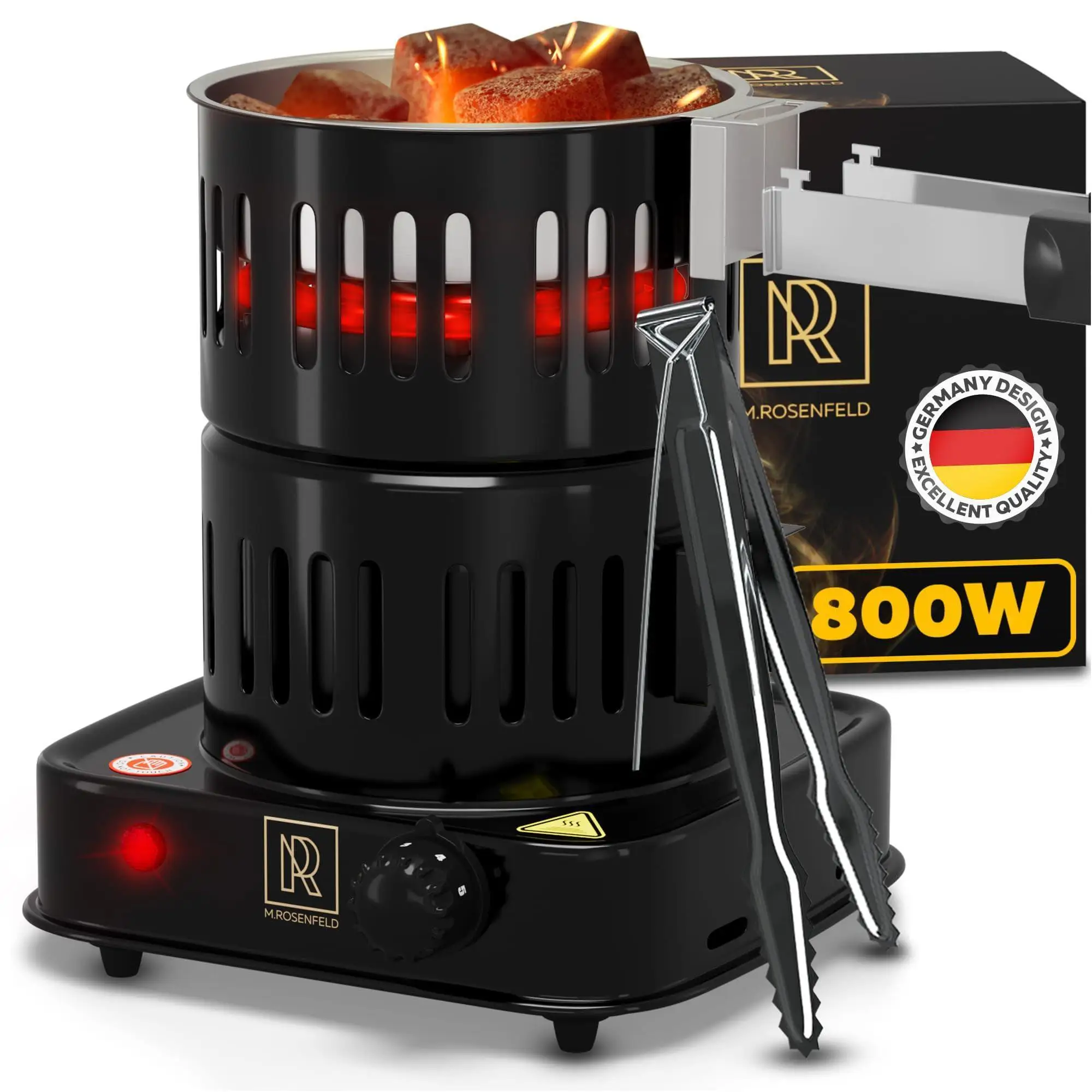 

Multipurpose Electric Charcoal Starter 800W Electric Charcoal Burner Coconut Charcoal Lighters with Tongs