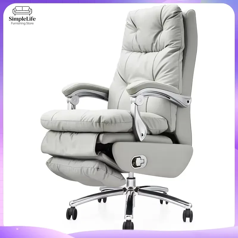 OfficeLeather Executive Work Modern Ergonomic Boss  Adjustable Height Swivel Computer Chair for