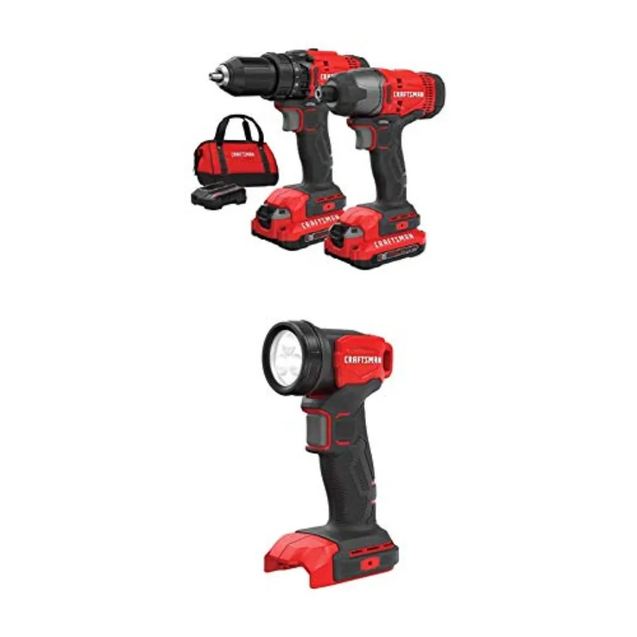 

Cordless Drill Combo Kit 2 Tool and LED Work Light CMCK200C2 and CMCL020B