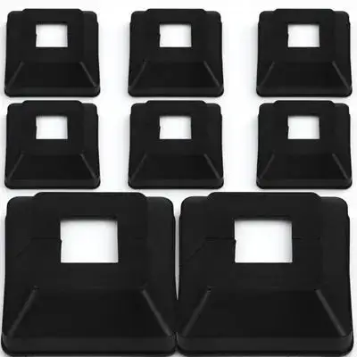 Cubierta de pie de barandilla, tapa decorativa de plástico para barandillas de cubierta, Base de valla, protección de ajuste, cubierta de falda, piezas de valla de Pvc, 8 Uds.