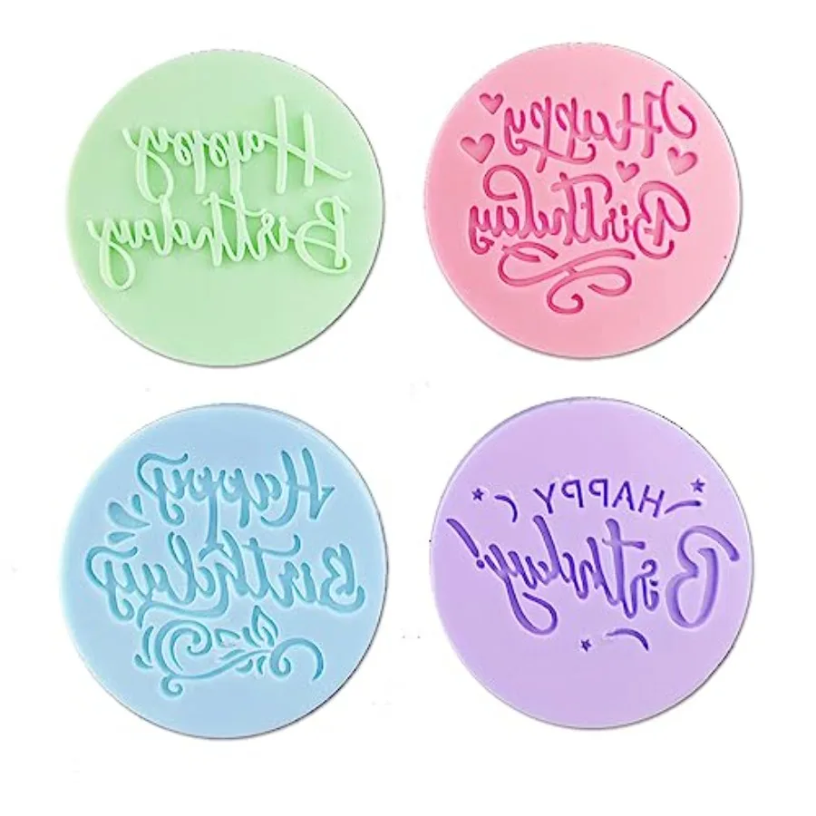 

Эсбоксер для помадки с днем рождения, 3D дизайн, акриловая форма, Ce Stamp, фрезы для выпечки торта/сахарной пасты/чашки/шоколада 3,15