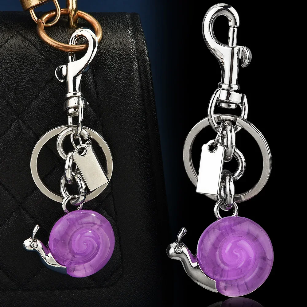 

he chalcedony snail bag keychain imitation resin women's bag pendant is cute