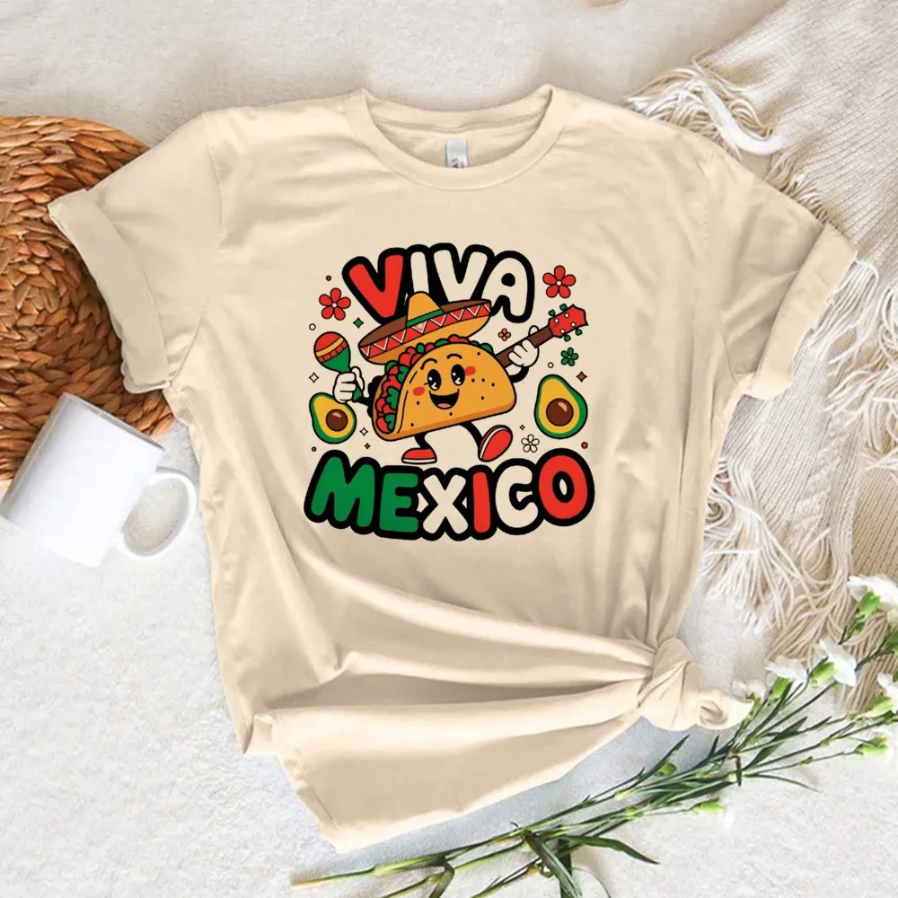 

Мексиканские футболки, женские эластичные футболки с круглым вырезом в современном стиле, женская одежда в японском стиле аниме y2k