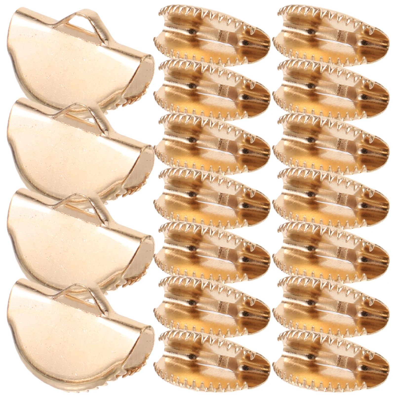 1000Pcs Buckle Tassel Clip Metal Ribbon End Clamp DIY Jewelry Fasteners Crimp Ends Clip Keychain Zipper Pull Accessory