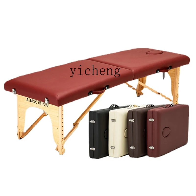 ZC Folding Massage Bed Massage Portable Household Moxibustion Tattoo Body Therapy Facial Bed Portable