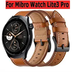 For Mibro Watch lite3 Pro Leather Band Smart Watch Accessories Replaceable Bracelet Strap For Mibro Watch lite3 Pro Correa Belt