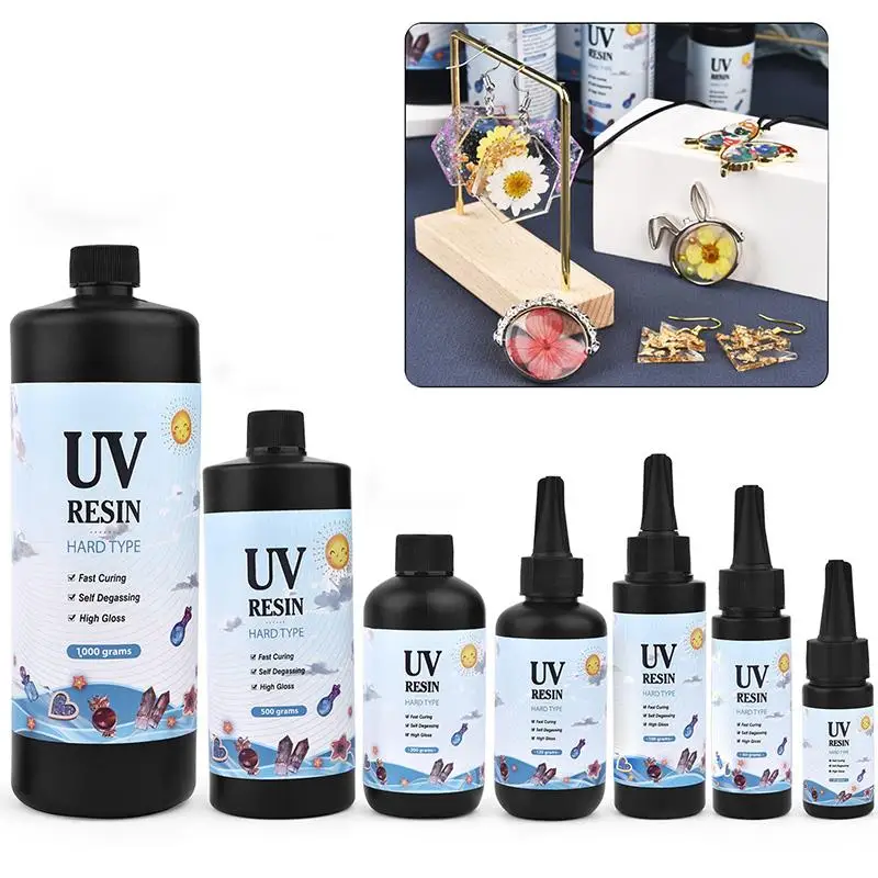 

Hard UV Resin Glue Clear Ultraviolet Curing Epoxy Resin UV Glue Sunlight Activated DIY Jewelry Making Tools Quick Drying Glue