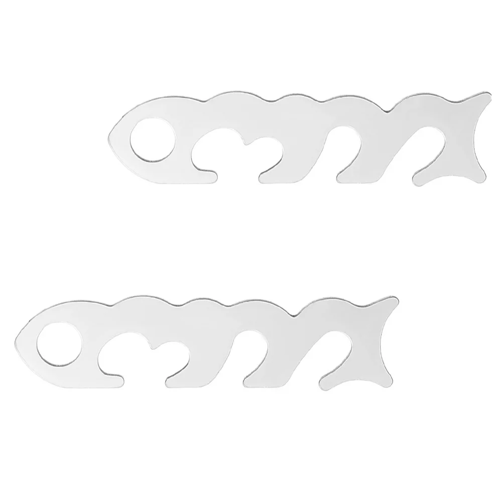 

2 Pcs Rope Connector Wind Buckle Tightener Fastener Portable Stainless Steel Cord Runner Camping Supplies