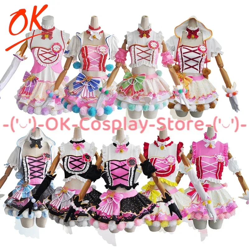 OK Anime LoveLive Cat Twin Tail Arcade Game Kousaka Honoka Minami Kotori Sonoda Umi Ayase Eli Cosplay Party Costume Uniform Suit