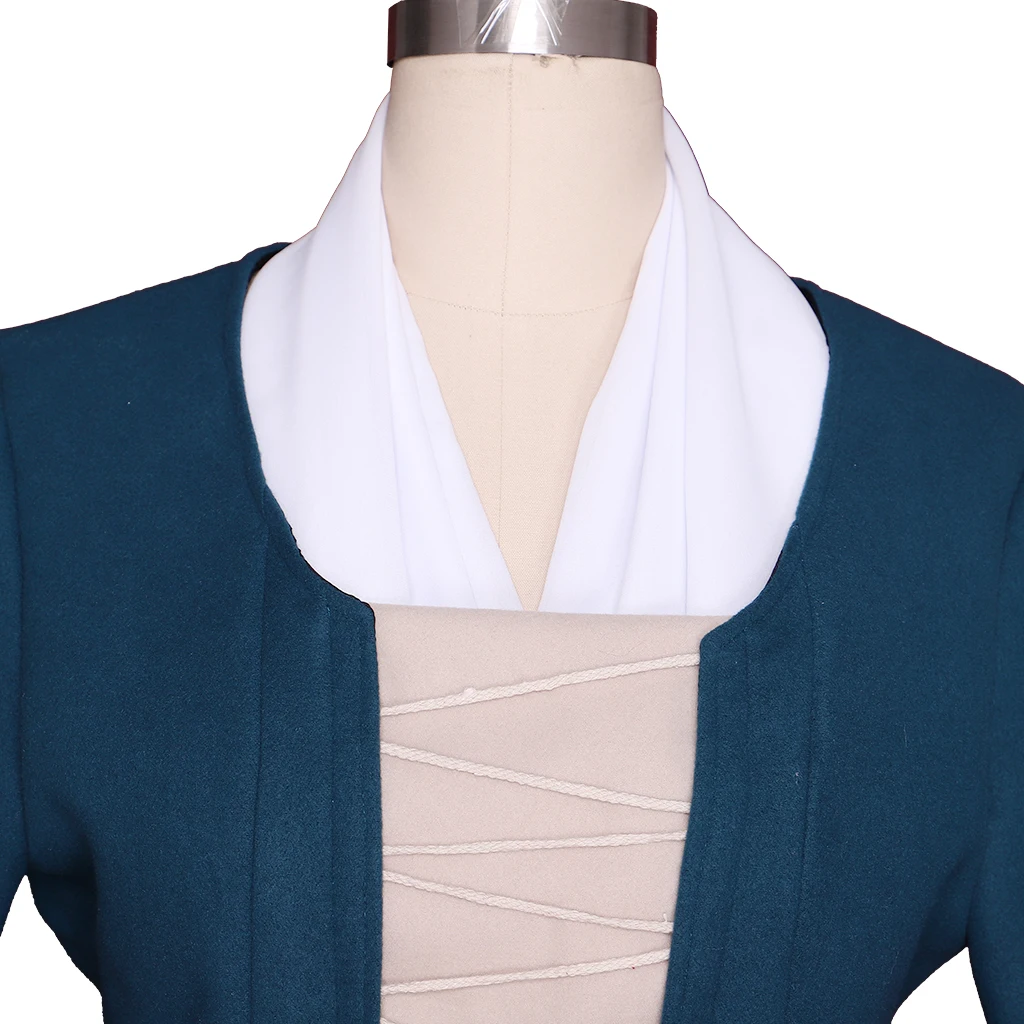 Outlander Claire Randall Cosplay Costume femmes ecosse Highland haut bleu robe Costume