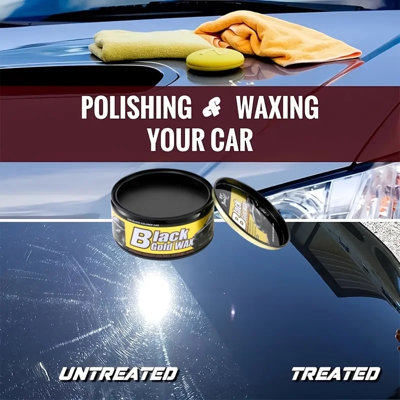 300g black gold car wax set (for black cars and motorcycles, car paint care, polishing and waterproofing, coating gloss)