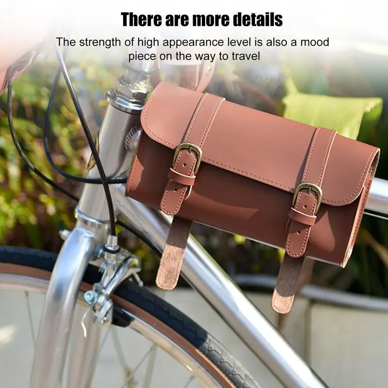 Motorcycle Handlebar Storage Pouch Electric Scooter Vintage Front Organizer Bag Motorcycle Fork Pouch For Water Bottle Driver's